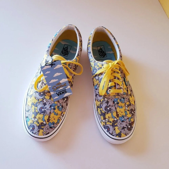 VANS Era X The Simpsons Itchy & Scratchy 2020 Yellow Sneakers Shoes Men's US 11 - Picture 2 of 16